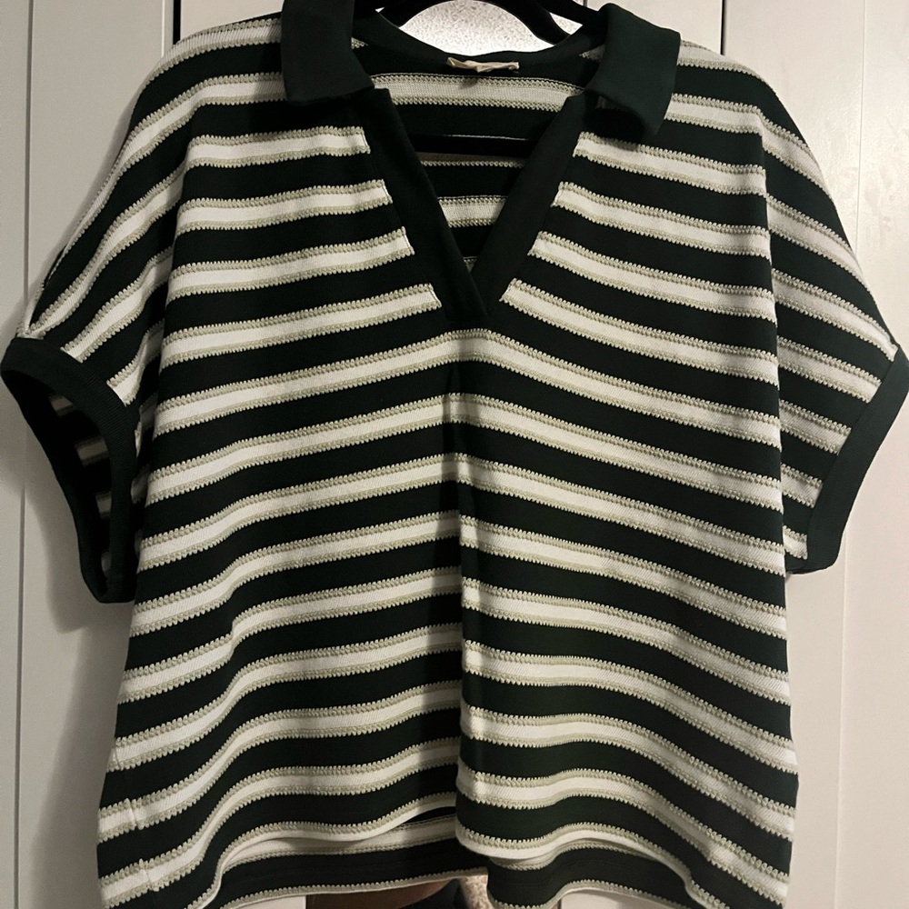 Madewell Relaxed V-Neck
Polo Shirt in Stripe